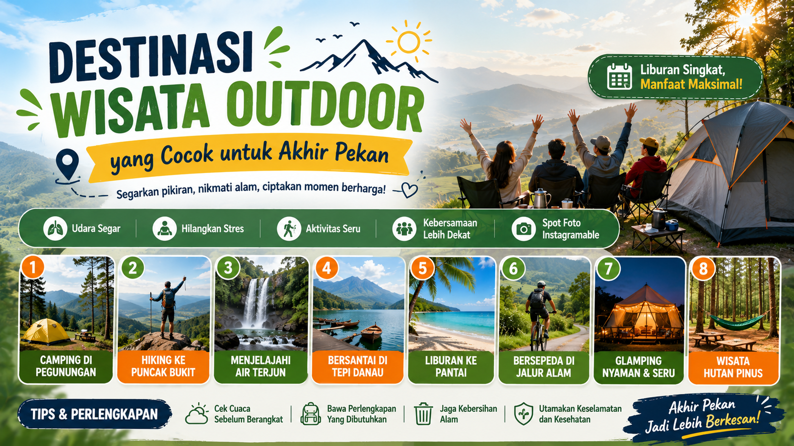Read more about the article Destinasi Wisata Outdoor yang Cocok untuk Akhir Pekan