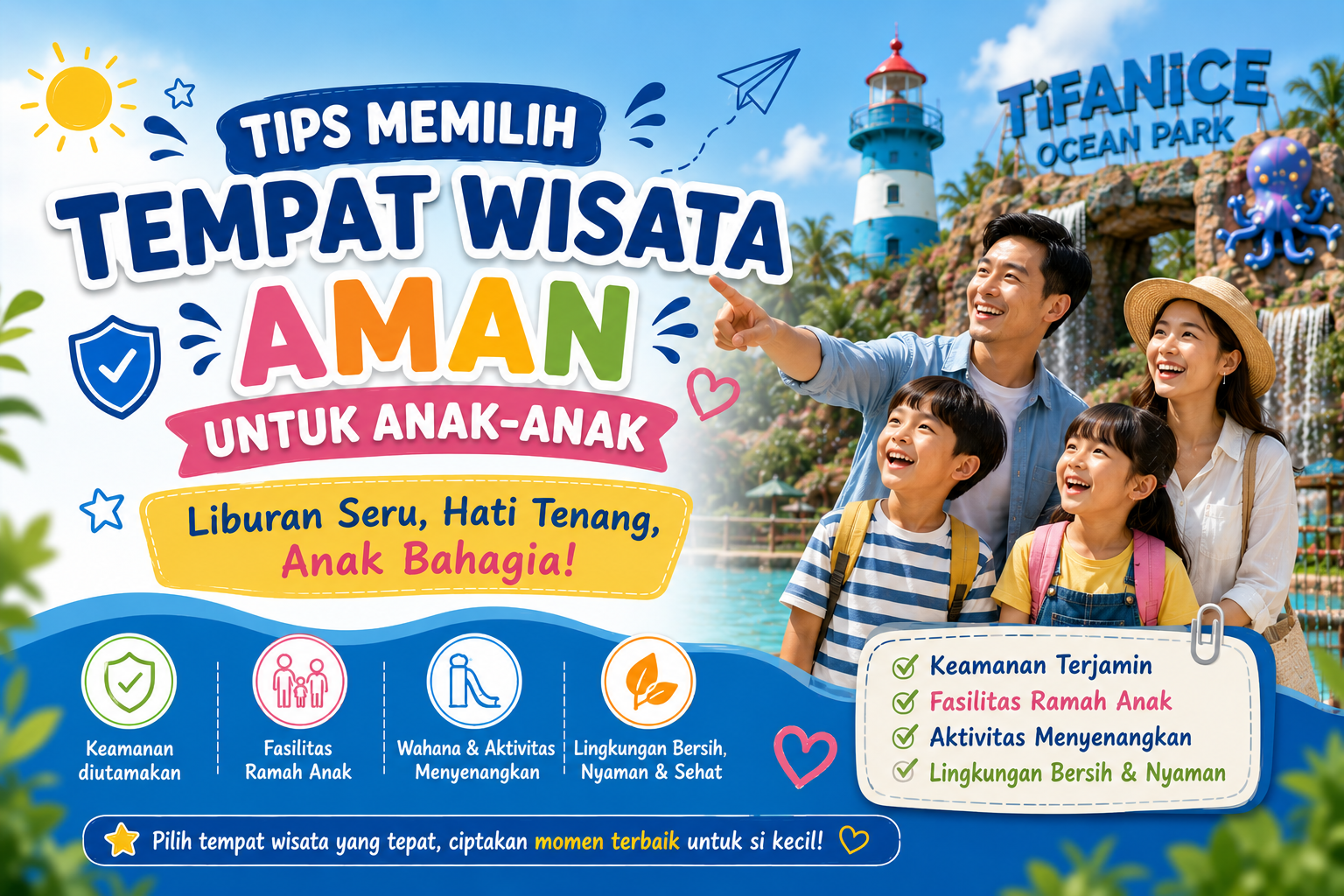 Read more about the article Tips Memilih Tempat Wisata Aman untuk Anak-Anak